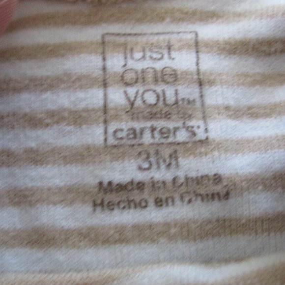 Carters Onesie Bundle Boys Size 3M Orange Yellow Brown Stripe Short Sleeve - Picture 7 of 7